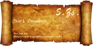 Suri Zsombor névjegykártya